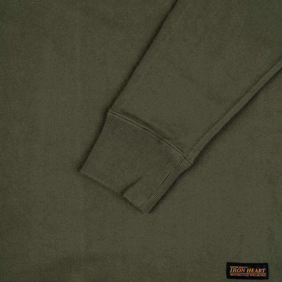 IHTL-1501-OLV - 11oz Cotton Knit Crew Neck Sweater - Olive - Image 5