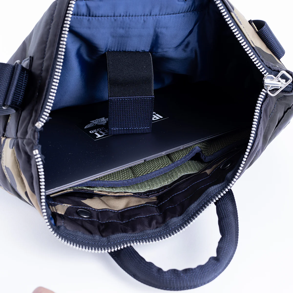 PO-COUNTER-HELMET-BAG-CAM - Porter-Yoshida & Co. COUNTER SHADE HELMET BAG - Woodland Khaki - Image 4