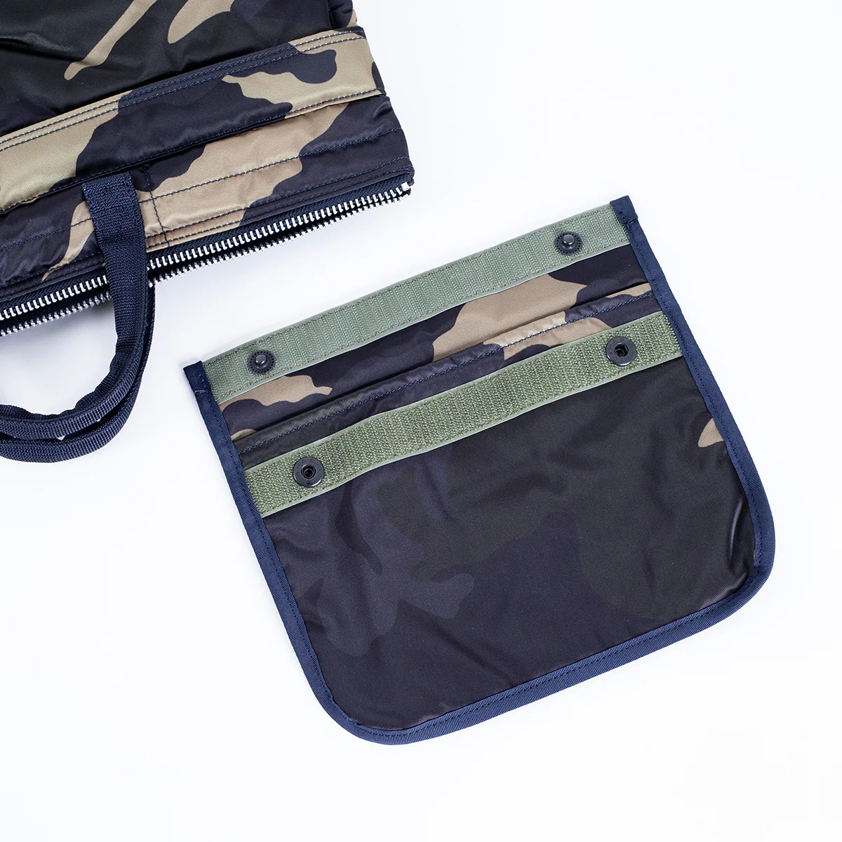 PO-COUNTER-HELMET-BAG-CAM - Porter-Yoshida & Co. COUNTER SHADE HELMET BAG - Woodland Khaki - Image 5