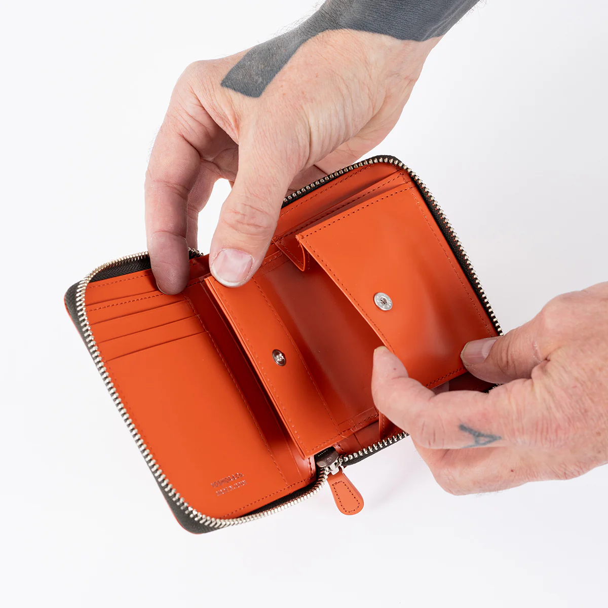 PO-PS-ZIP-WALLET-ORA - Porter-Yoshida & Co. - PS LEATHER ZIP WALLET - Orange - Image 3