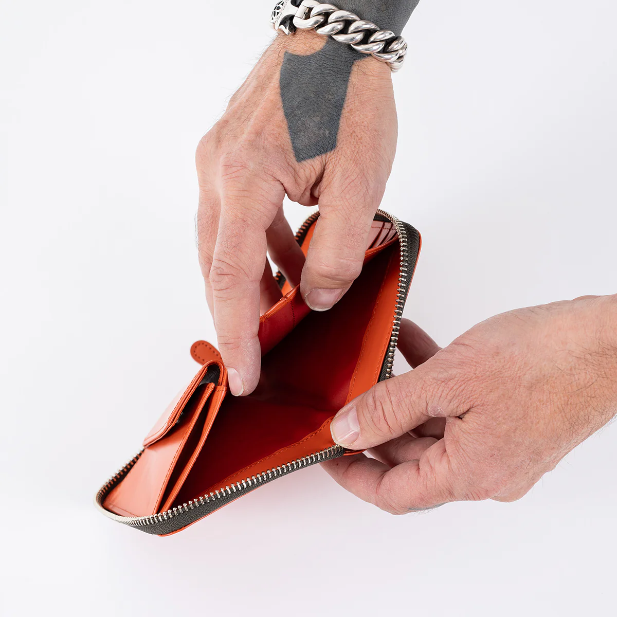 PO-PS-ZIP-WALLET-ORA - Porter-Yoshida & Co. - PS LEATHER ZIP WALLET - Orange - Image 4