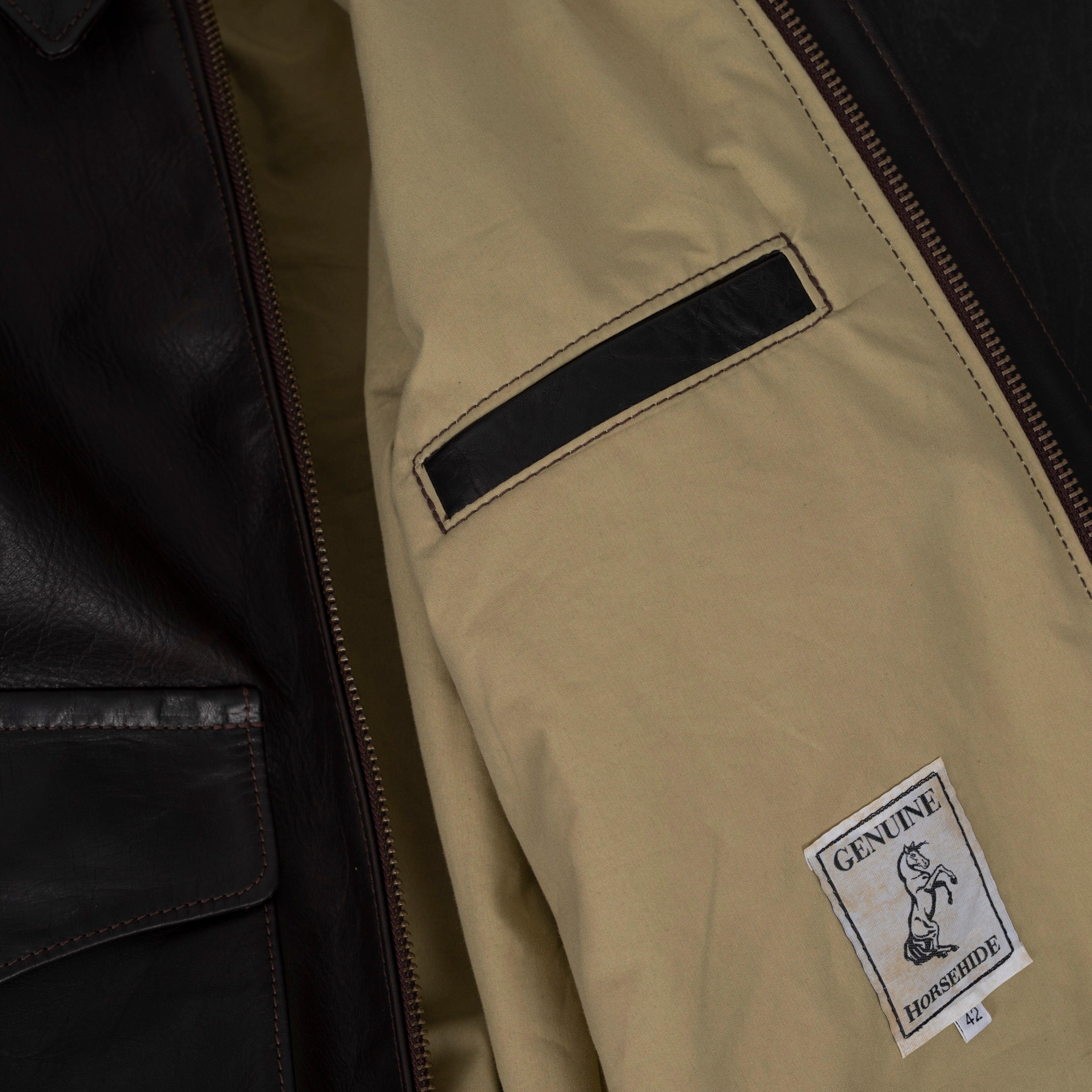 SB-A2-HO-BRN - Simmons Bilt A-2 Blattwerk Horsehide Leather - Brown - Image 10