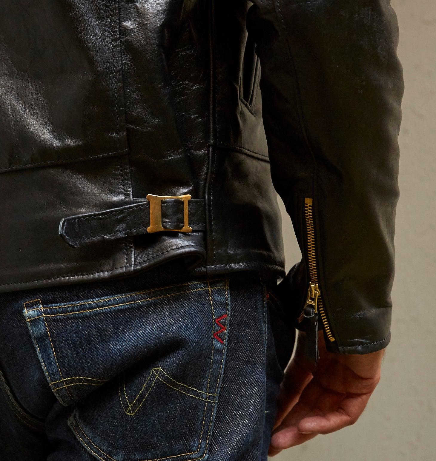 SB-MV-ME-HO-BLK - Simmons Bilt "Maverick" Horween Horsehide Jacket - Black - Image 3