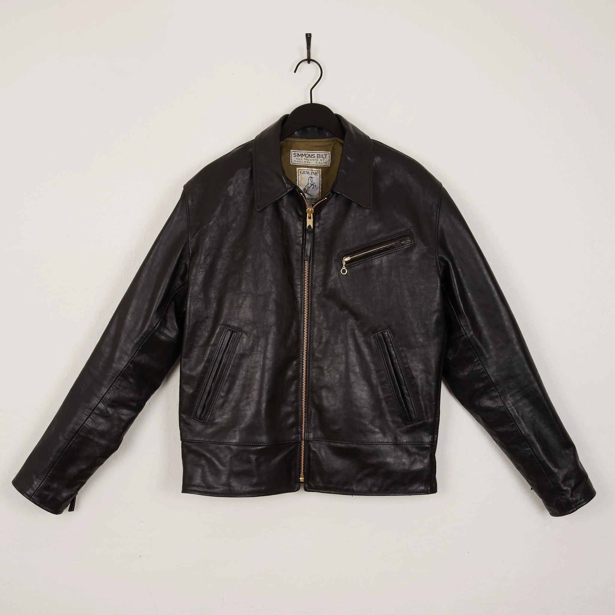 SB-MV-ME-HO-BLK - Simmons Bilt "Maverick" Horween Horsehide Jacket - Black - Image 4