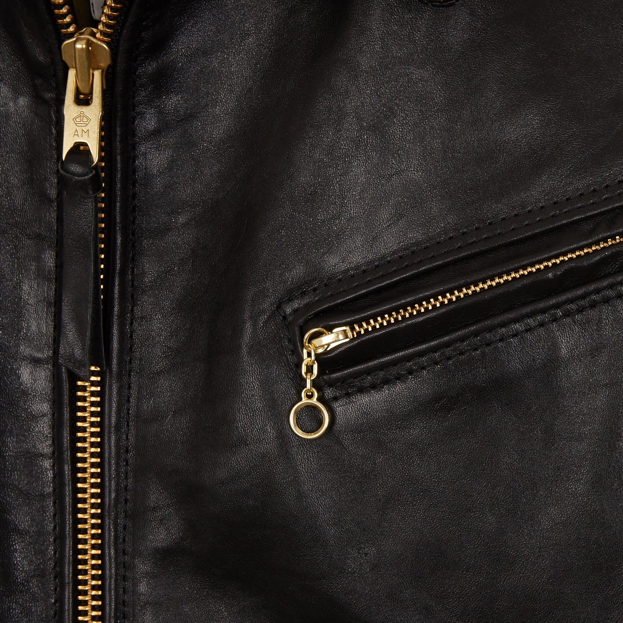 SB-MV-ME-HO-BLK - Simmons Bilt "Maverick" Horween Horsehide Jacket - Black - Image 5