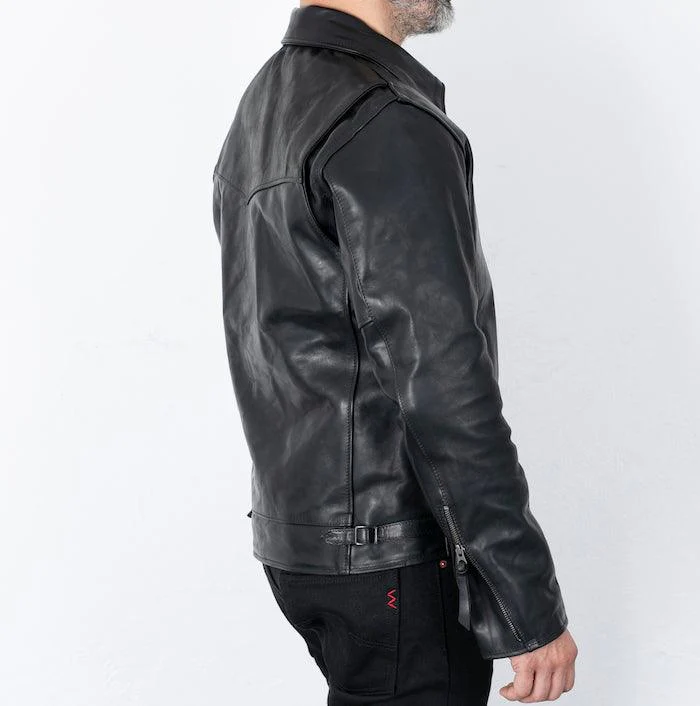 SB-TG-MU-HO-BLK - Simmons Bilt "Tailgunner" Horsehide Jacket - Black - Image 3