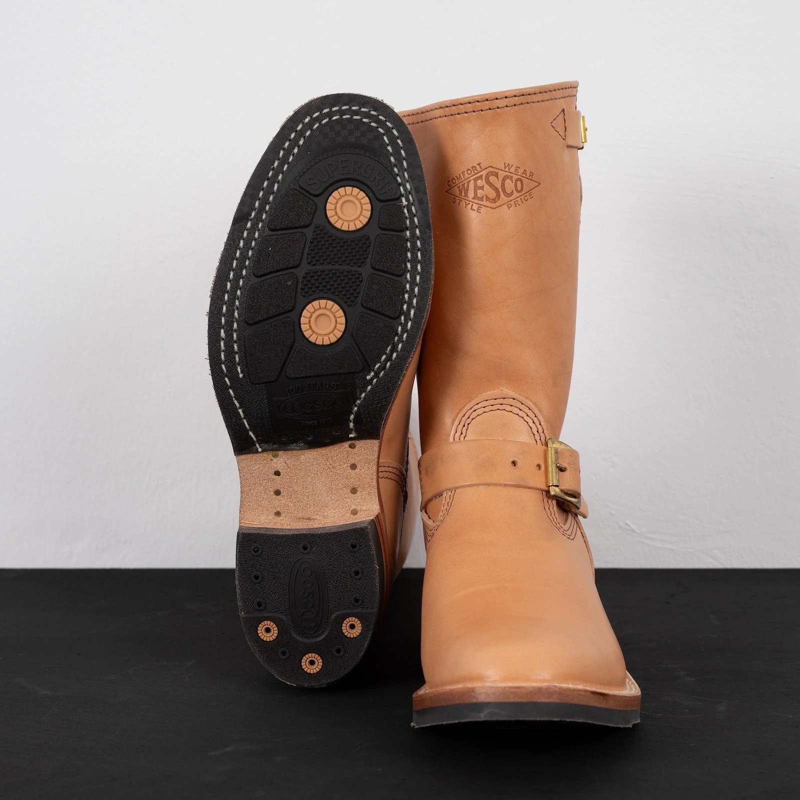 WE-7600SP-NAT - Wesco "Mister Lou" Engineer Horsehide - Natural - Image 3